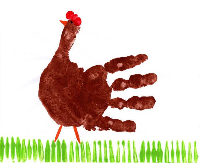 huhn gemalt